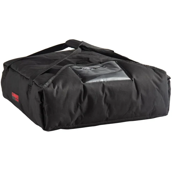 Cambro GBP220110 Customizable Insulated Black Pizza Delivery GoBag - Holds Up to (2) 20x22 or (3) 18x22 Pizza Boxes
