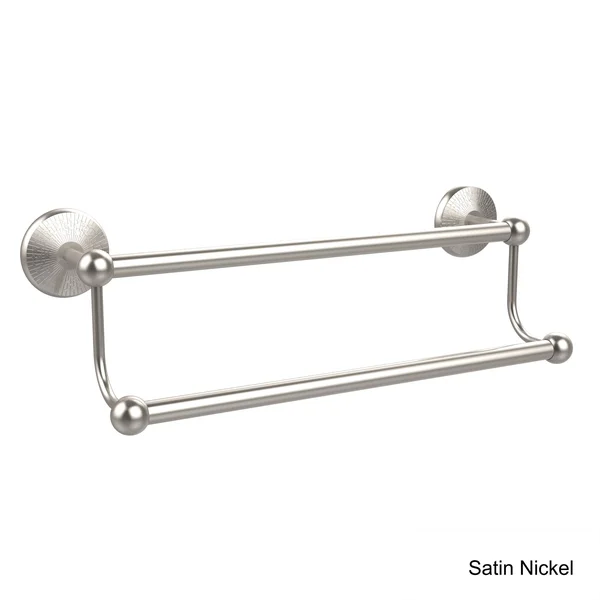 Allied Brass Prestige Monte Carlo Collection 24 inch Double Towel Bar Polished Brass