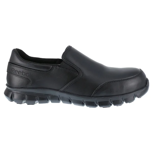 Reebok Sublite Cushion Work Slip-On Composite Toe SD, Men's Black