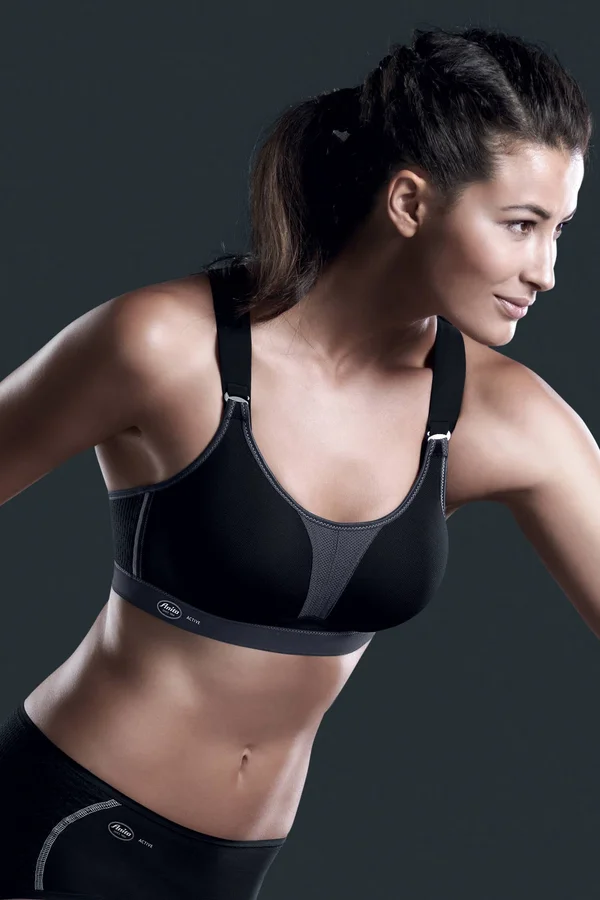 Anita Active Dynamix Star Max Support Sports Bra - Black and Anthracite