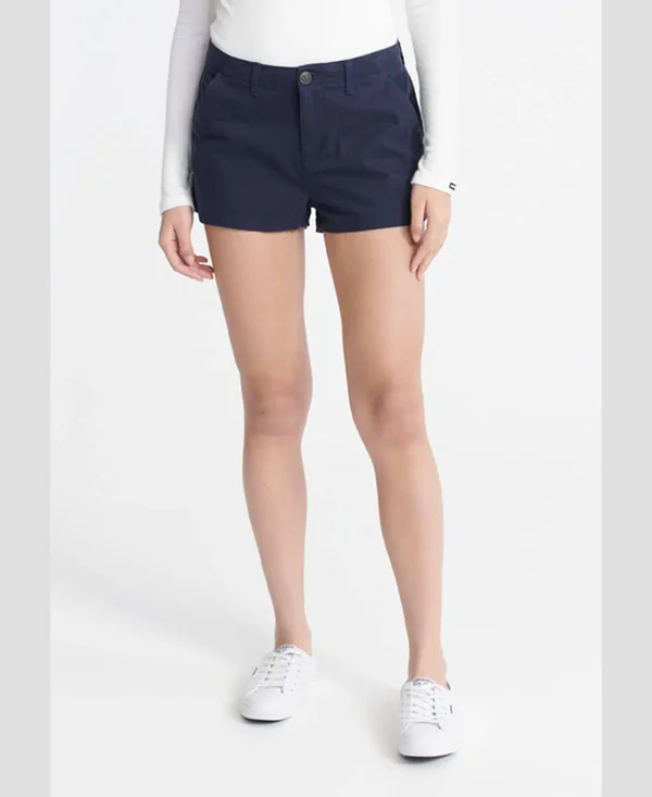 Superdry Chino Hot - Blue - Mini Shorts