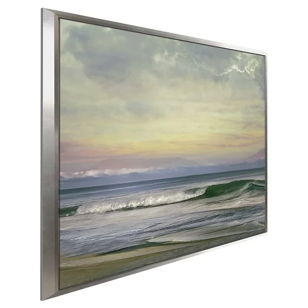 Our View by Mike Calascibetta Print on Canvas in Floating Frame - Gray - 27.5x22 x 27.5x22 x 2x22