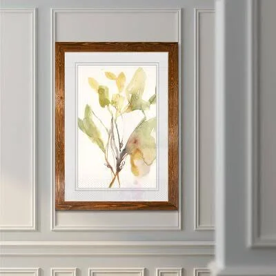 Ebbing Leaves I& - Picture Frame Painting Print Red Barrel Studio Format: Brown Framed Paper - Size: 38x22 H x 28x22 W x 1.25x22