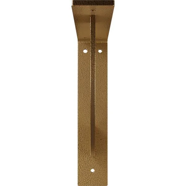 Ekena Millwork 2x22W x 10x22D x 10x22H Bulwark Steel BRACKET, Hammered Gold