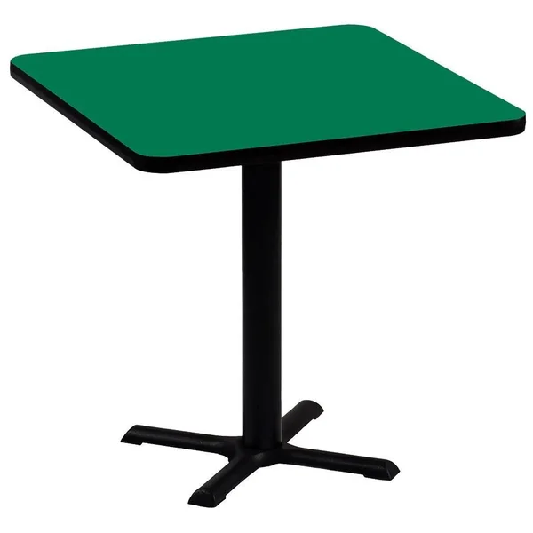 Correll - Inc. High Square Bar and Caf Table - Green - 36x22 Square