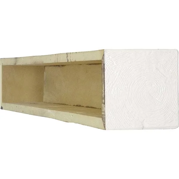 Ekena Millwork MANURS06X08X84UN 6x22H x 8x22D x 84x22W Rough Sawn Faux Wood Fireplace Mantel - Factory Prepped, Ready for Paint