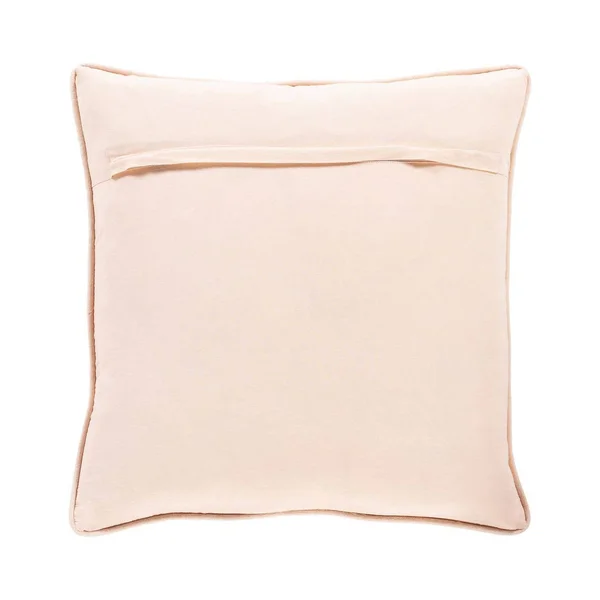 Quilted Cotton Velvet Pillow in Peach