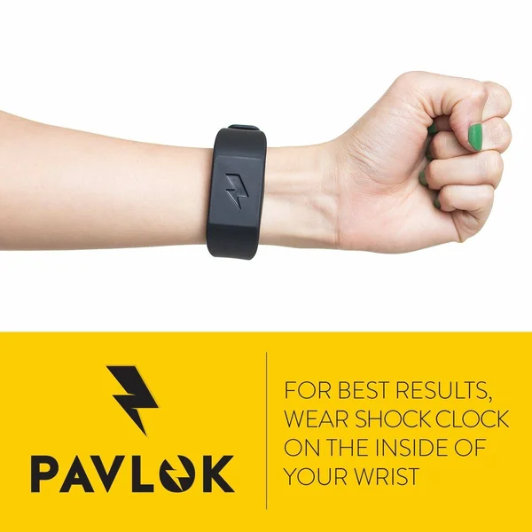 Pavlok Shock Clock Wake Up Trainer Wearable Smart Alarm Clock - Never Hit Snooze Again
