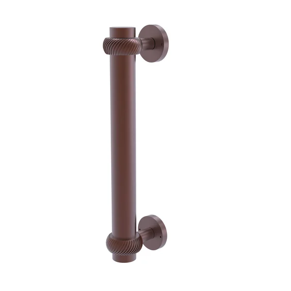 Allied Brass 402T 8 inch Twisted Accents Door Pull, Antique Copper
