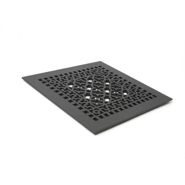 Reggio Register Scroll 14-in x 14-in Cast Iron Floor Register in Black, 1616-H