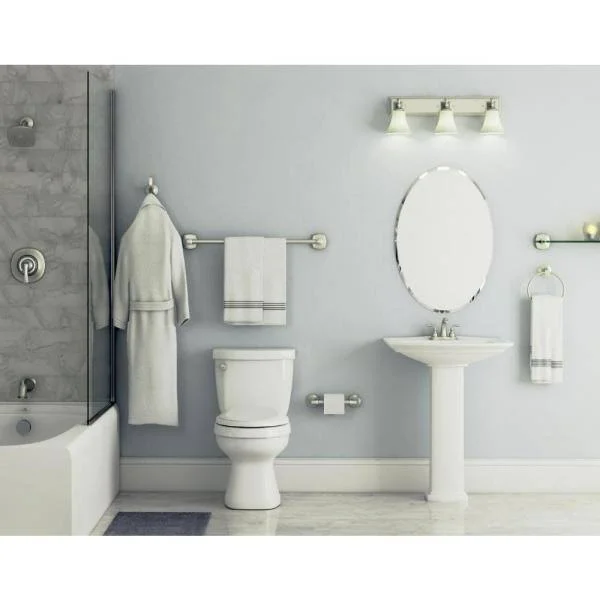 Delta Mandara 4-pc. Bath Hardware Set in SpotShield Brushed Nickel with Towel Ring - Toilet Paper Holder, 24x22 Towel Bar & H