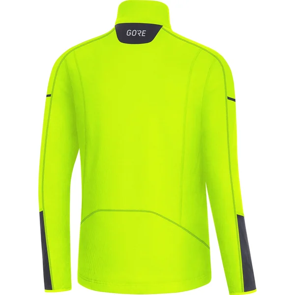 Gore Men's Thermo Long Sleeve Zip Shirt - 100529 Neon Yellow/Black - XL