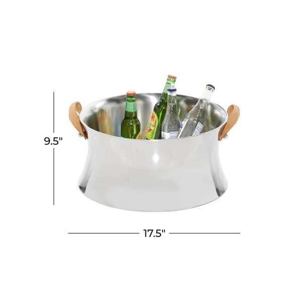 Leeds & Co 9.5x22H x 17.5x22W Silver Stainless Steel Contemporary Wine Rack - 506278