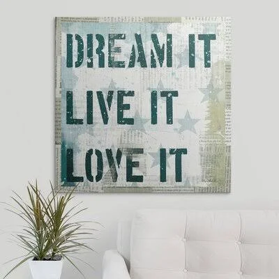 &American Dream II& by Michael Mullan Textual Art Great Big Canvas Format: Canvas - Size: 30x22 H x 30x22 W x 1.5x22 D