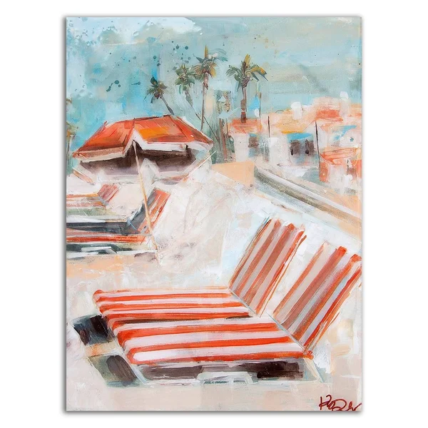 Tangletown Fine Art 32x22 x 24x22 The Lounge by Kym De Los Reyes Print on Canvas