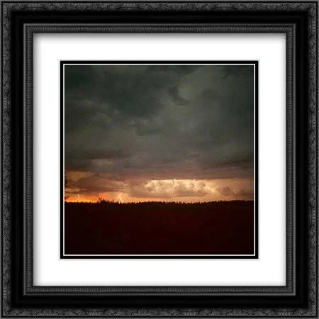 Summer Nights 2X Matted 20x20 Black Ornate Framed Art Print by Murray - Roberta