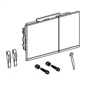 Geberit Omega60 Actuator Plate in Black Glass, SKU: 243.118.SJ.1
