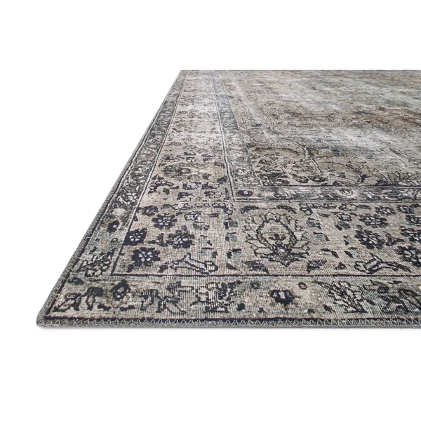 Alexander Home Isabelle Traditional Vintage Border Printed Area Rug - 5& x 7&6x22 - Taupe/Stone