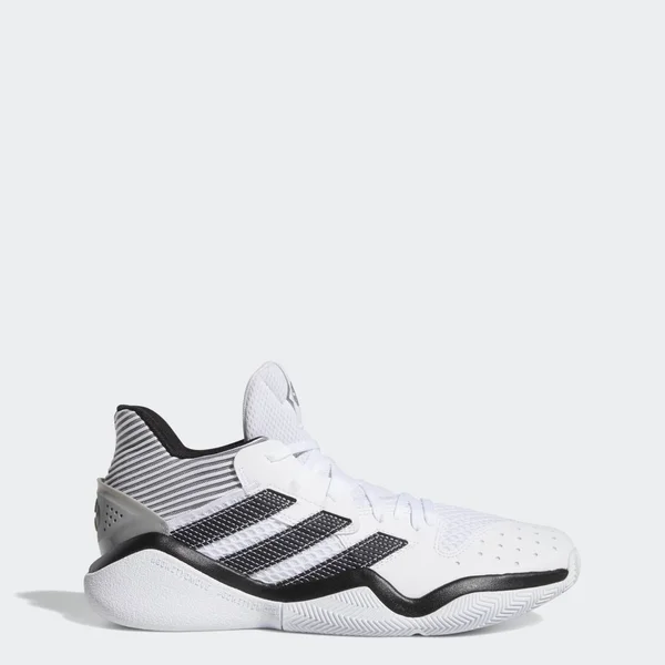 Adidas Harden Stepback White/Black/Grey Basketball Shoes 12