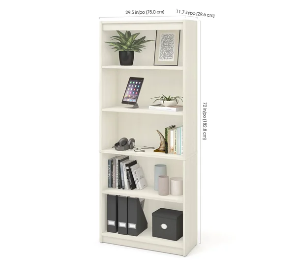 Bestar 160400-000031 i3 Plus 72w Desk Shell in White Chocolate