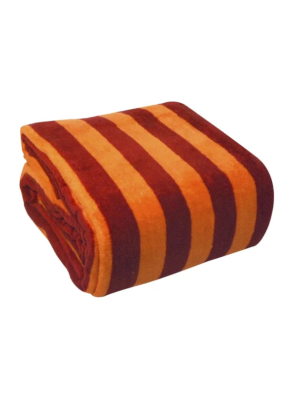 LCM Home Fashions Luxury Striped Microplush Blanket