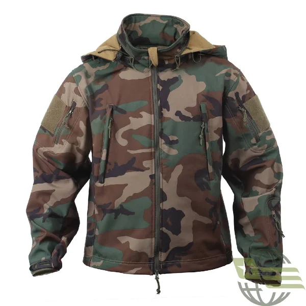 Woodland Camo Tactical Soft Shell Jacket