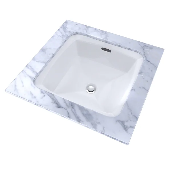Toto Connelly Square Undermount Bathroom Sink with CeFiONtect - Cotton White LT491G#01