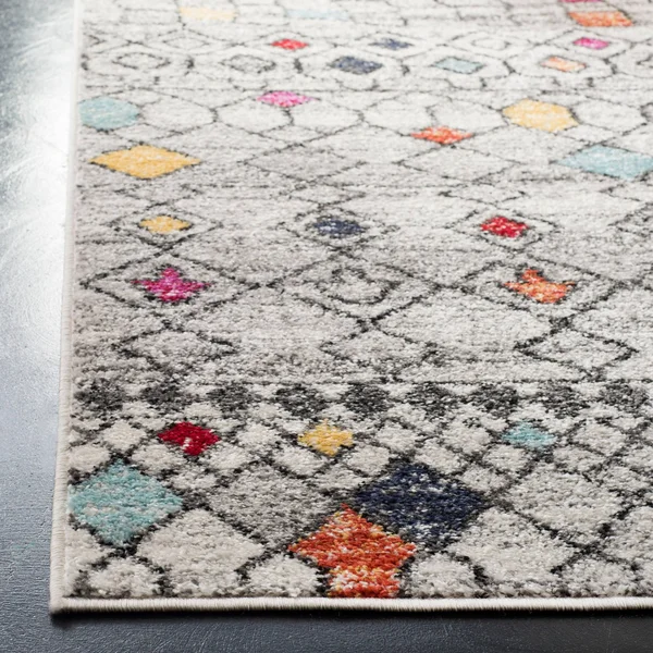 Safavieh 4& x 6& Adirondack ADR204F Light Grey - Fuchsia Rug