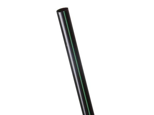 Eco-Products 6x22 Black GreenStripe Cocktail Straw/Unwrapped - 7, 200-ct. Case