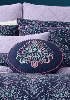Queen Street Kinsley Round Throw Pillow - Blue