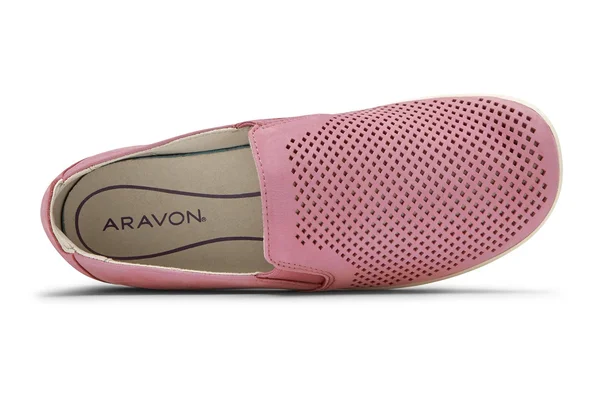Aravon Women's Lia SlipOn Sneaker - Size: 9, Pink Leather