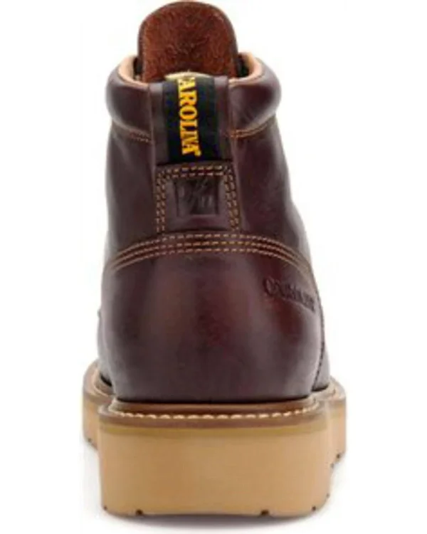 Carolina 6 in. Soft Broad Toe Wedge Boots Brown 9.5 D