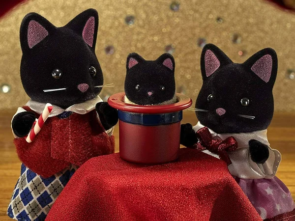 Epoch Sylvanian Families Starry Sky Cat Family Black FS-37 2020 Japan Calico Critters