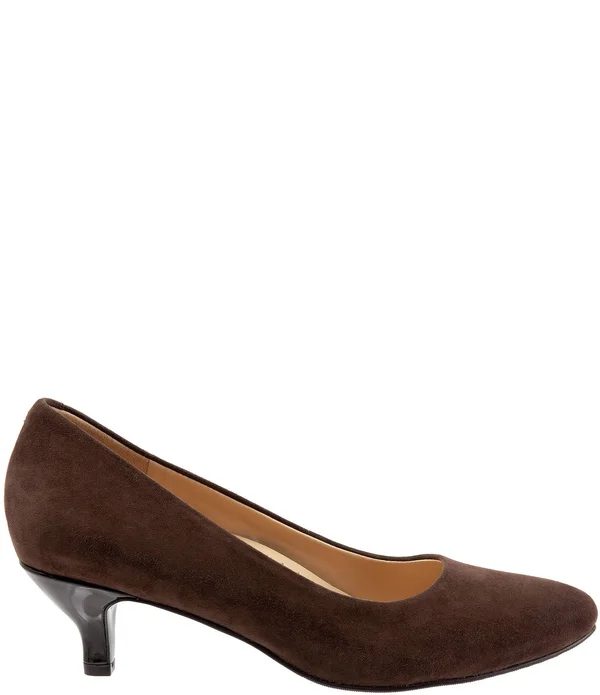Trotters Kiera Pumps - Women's, Dark Brown Suede, Size: 6