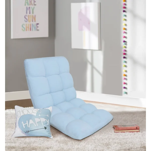 Chic Home Loungie Armless Quilted Recliner Chair - Light Blue