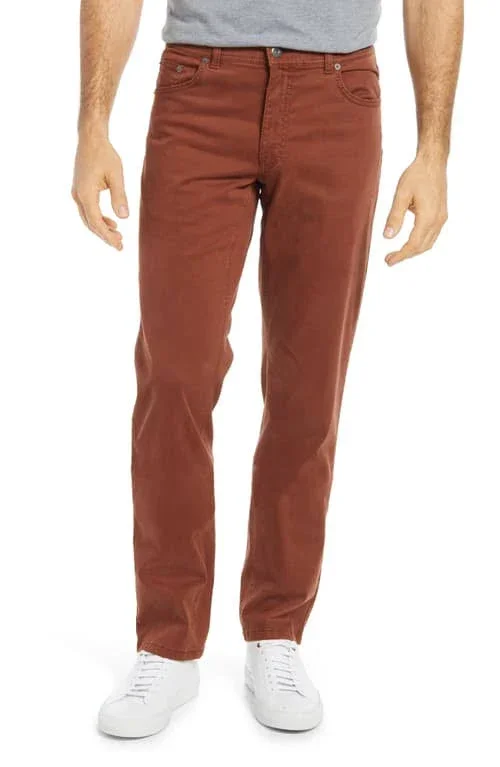 Men's Brax Cooper Fancy Five-Pocket Pants, Size 32 x 34 - Brown