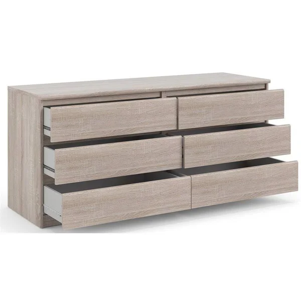 2pc Dresser Set with 1 Double Dresser and 1 Chest in Truffle
