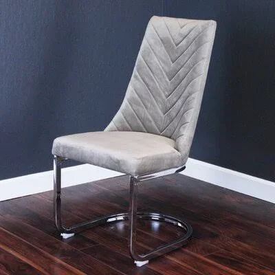 Elly Upholstered Dining Chair Upholstery Color: Taupe