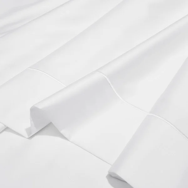 Hudson Park Collection 500TC Sateen Wrinkle-Resistant Twin Flat Sheet - 100% Exclusive - White