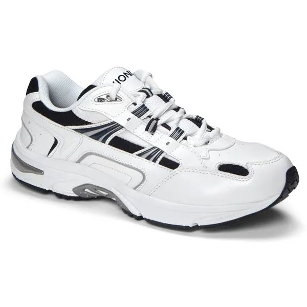 Vionic Men's Walker Shoes White/Navy 12 Wide