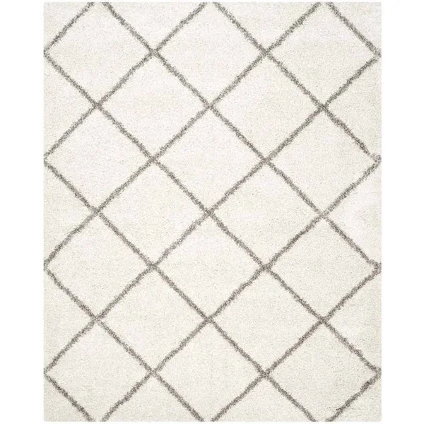 Hawthorne Collections Ivory Shag Rug - 8' x 10'