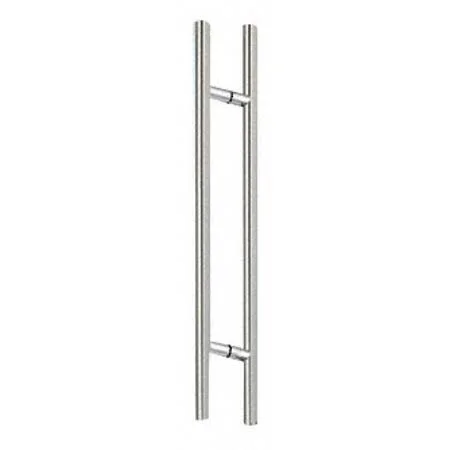 CRL 84lpps Polished Stainless 84 inch Extra Length Ladder Style Back-to-Back Pull - Clear