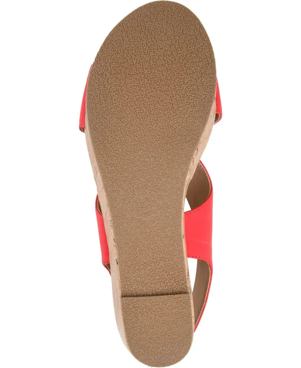 Journee Collection Women's Jenice Wedge Sandal Blue 8