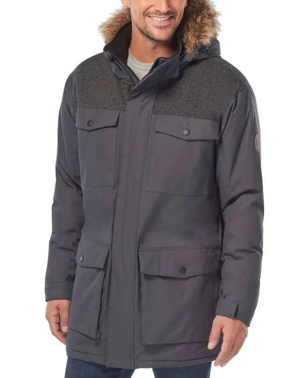 Free Country Men's Momentum Poly Canvas Parka Jacket (Size S)