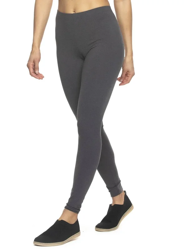 Felina, Velvety Soft Lightweight Leggings, Moisture Wicking, Yoga, 6 Pack (Small, Black Heather Grey Navy)