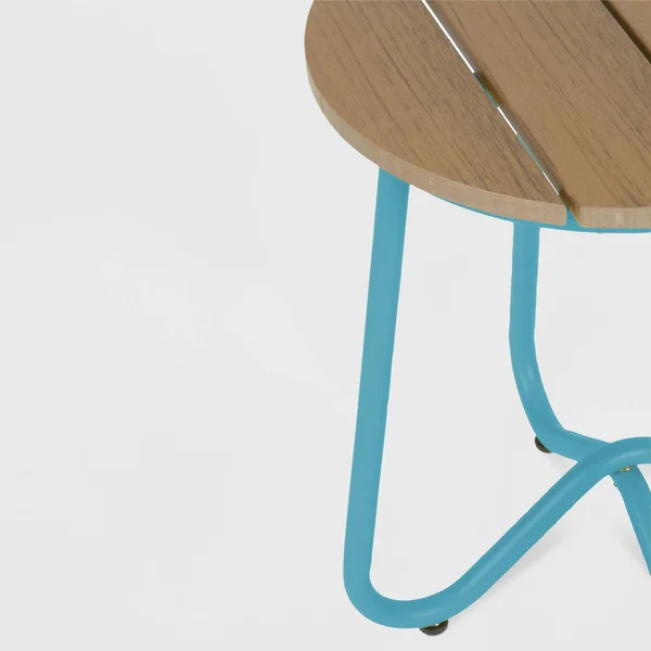 Novogratz Poolside Collection, Bobbi Outdoor Bistro Stools, 2-Pack, Turquoise, Blue