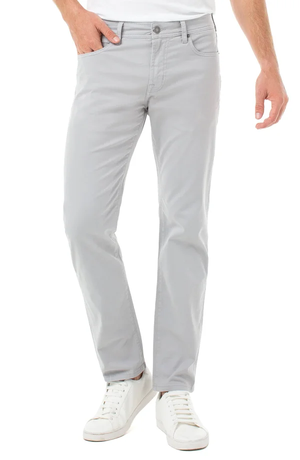 Liverpool Men's Regent Relaxed Straight Peached Colored Twill Jeans in White - Cotton, Size 33/32