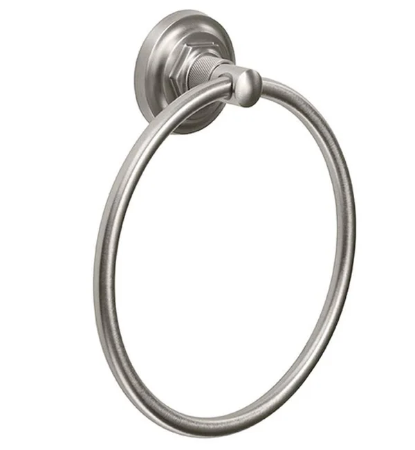 California Faucets Descanso 30K-TR-FRG Towel Ring with Knurl Accent - French Gold