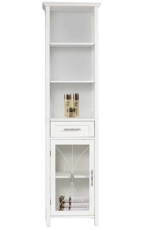 Elite Home Fashions 7978 Delaney Linen Cabinet - White