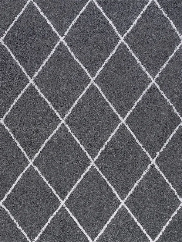 Tayse Jersey Shag Mira JRS1107 Gray Area Rug Rectangle 3&3x22 x 4&11x22